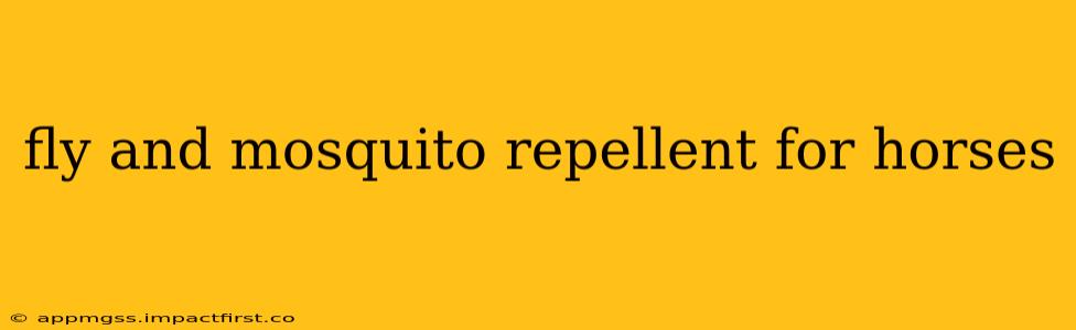 fly and mosquito repellent for horses