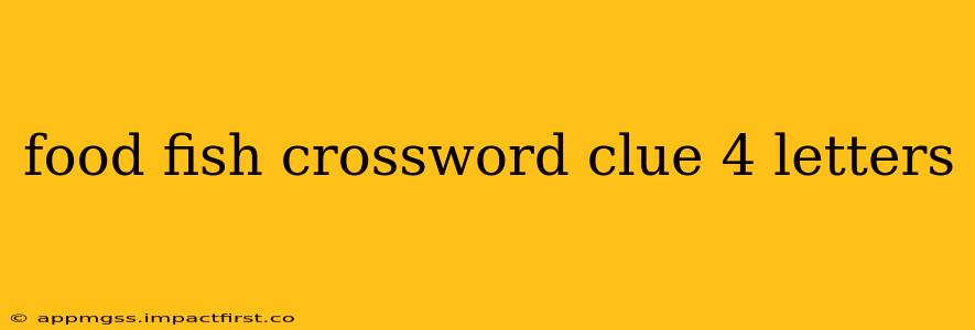 food fish crossword clue 4 letters