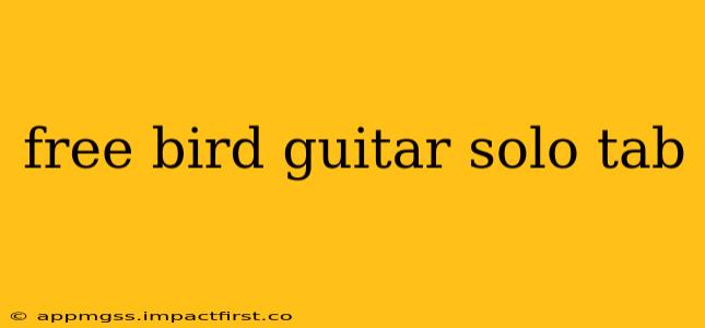 free bird guitar solo tab