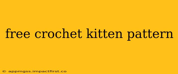 free crochet kitten pattern