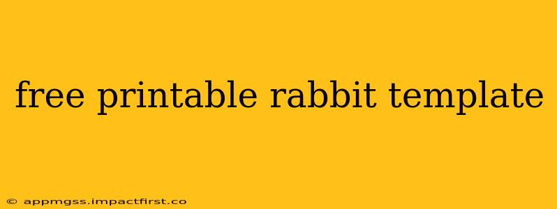 free printable rabbit template