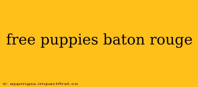 free puppies baton rouge