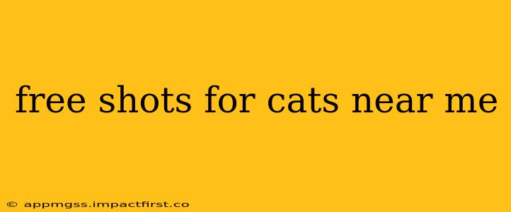 free shots for cats near me