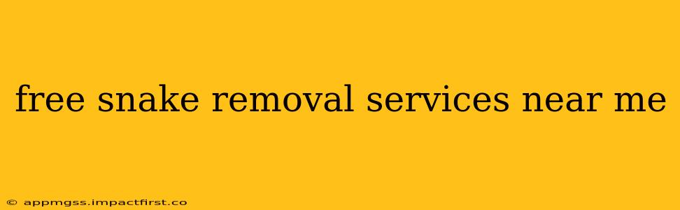 free snake removal services near me
