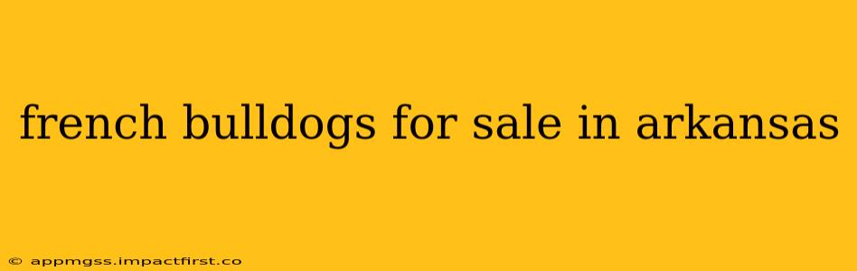 french bulldogs for sale in arkansas