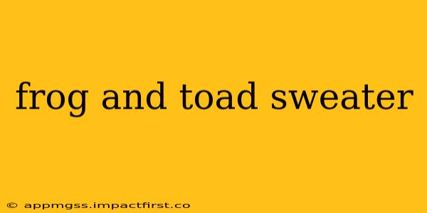 frog and toad sweater