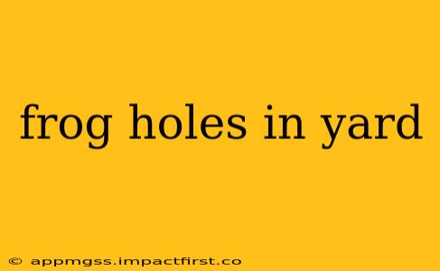 frog holes in yard