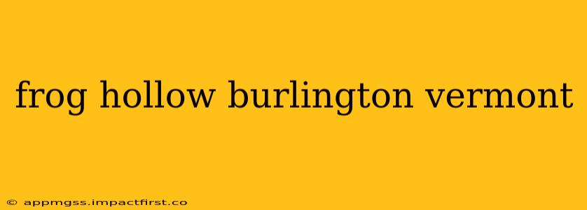 frog hollow burlington vermont