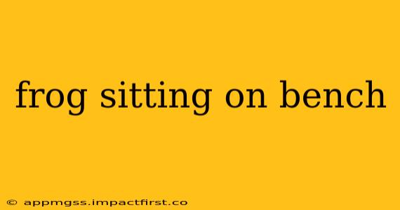 frog sitting on bench