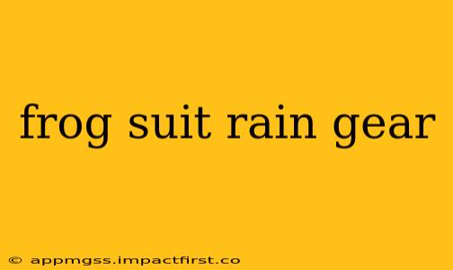 frog suit rain gear