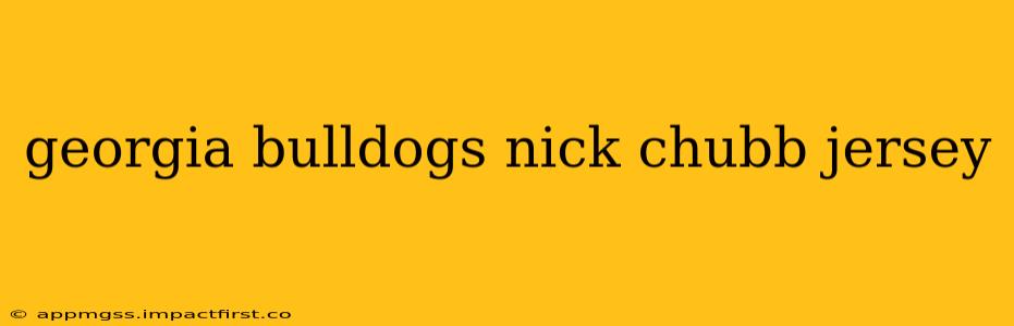 georgia bulldogs nick chubb jersey