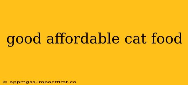 good affordable cat food