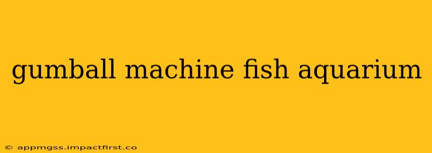 gumball machine fish aquarium