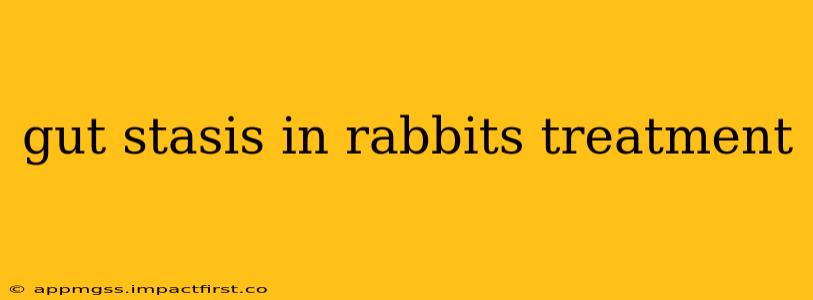 gut stasis in rabbits treatment