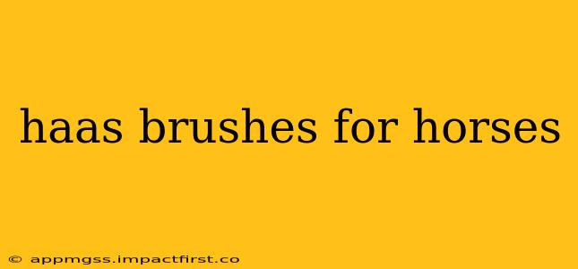 haas brushes for horses