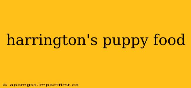 harrington's puppy food
