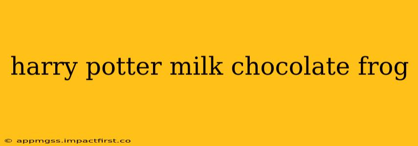 harry potter milk chocolate frog