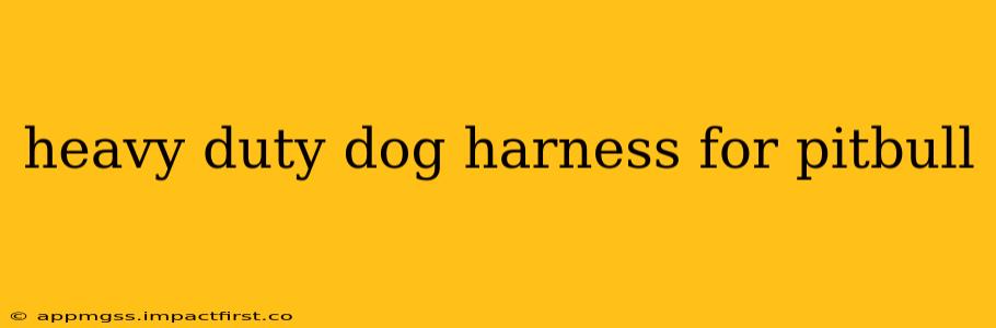 heavy duty dog harness for pitbull