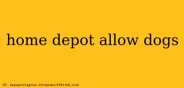 home depot allow dogs