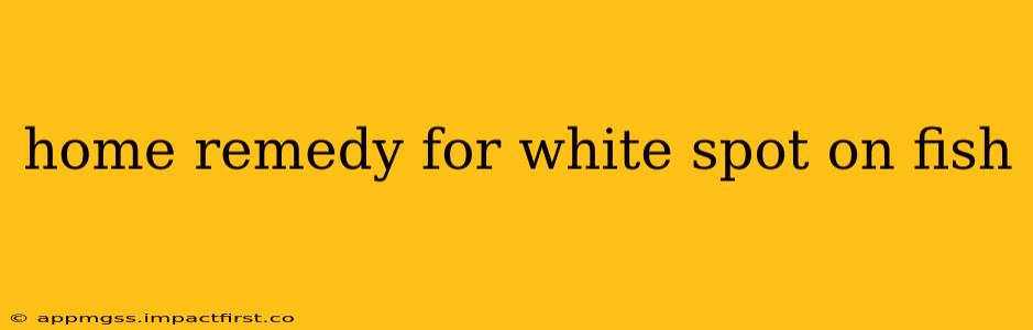 home remedy for white spot on fish