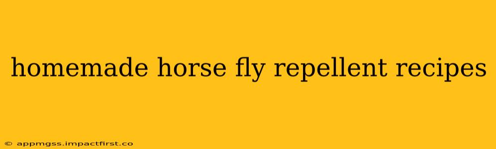 homemade horse fly repellent recipes