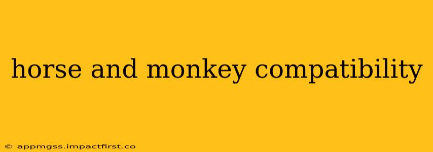 horse and monkey compatibility