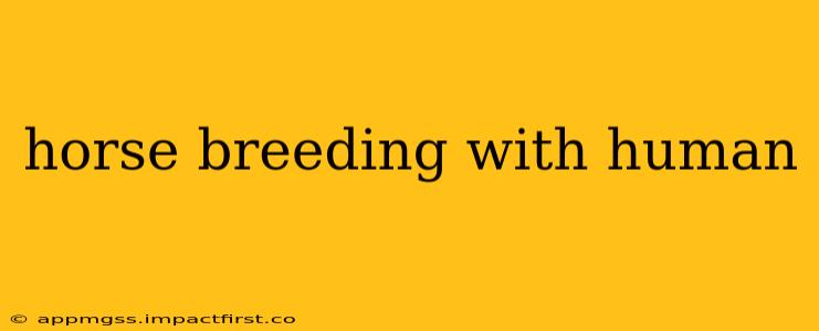 horse breeding with human
