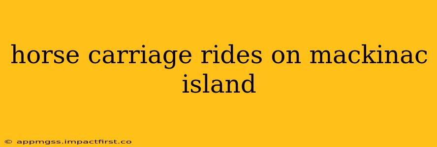 horse carriage rides on mackinac island