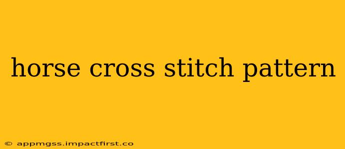 horse cross stitch pattern