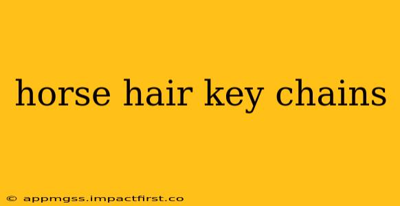 horse hair key chains