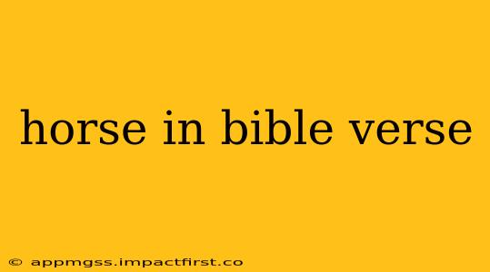 horse in bible verse