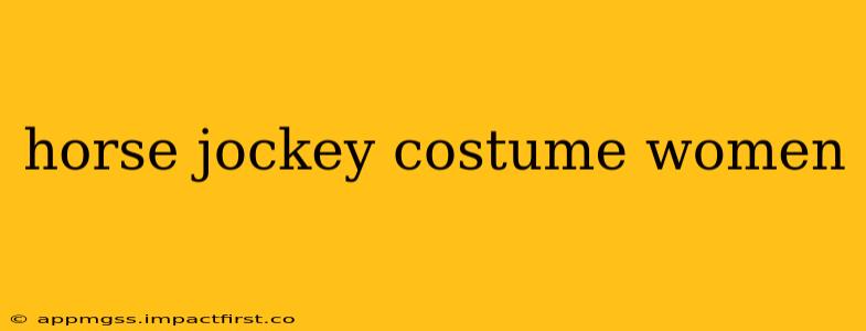horse jockey costume women