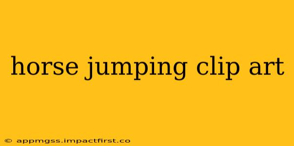 horse jumping clip art