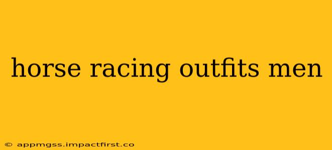 horse racing outfits men