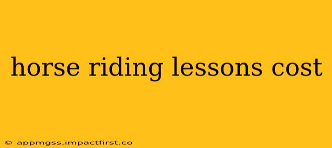 horse riding lessons cost