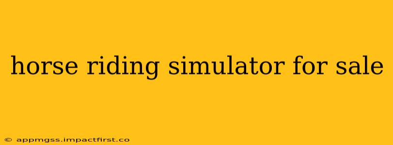 horse riding simulator for sale