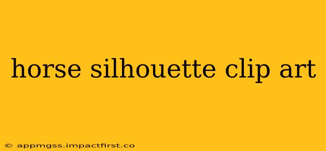 horse silhouette clip art