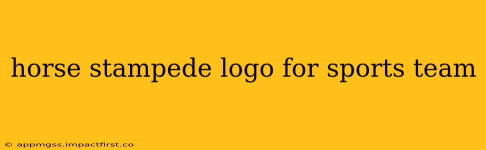 horse stampede logo for sports team
