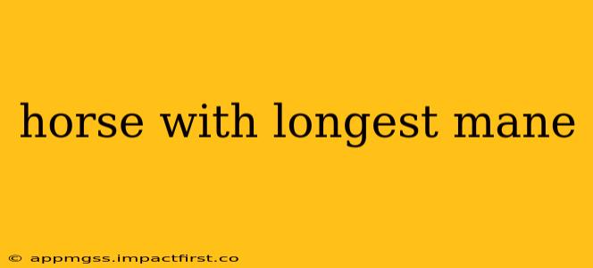 horse with longest mane