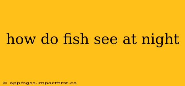 how do fish see at night