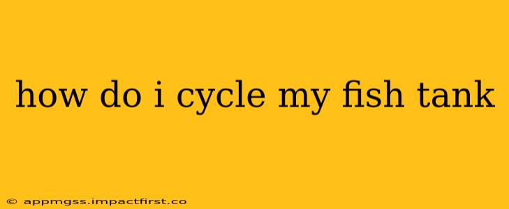 how do i cycle my fish tank