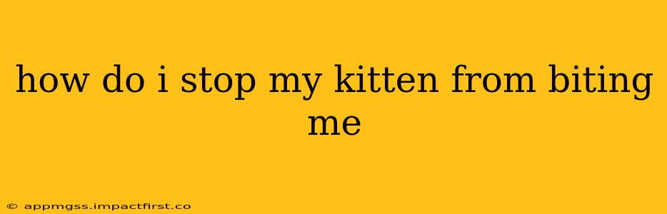 how do i stop my kitten from biting me