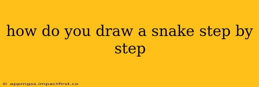 how do you draw a snake step by step
