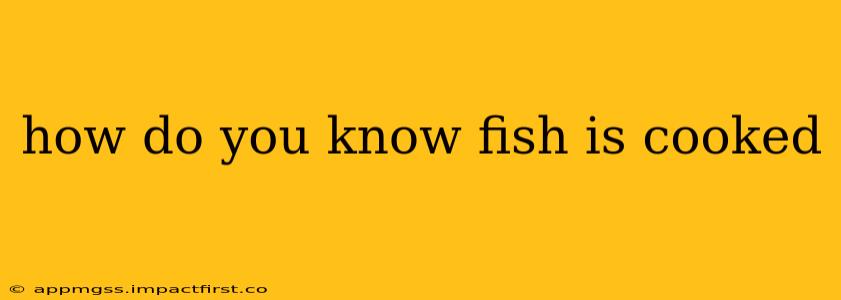 how do you know fish is cooked