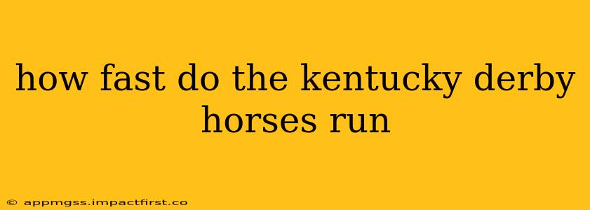 how fast do the kentucky derby horses run
