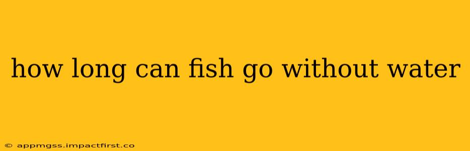 how long can fish go without water
