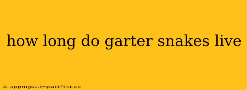 how long do garter snakes live