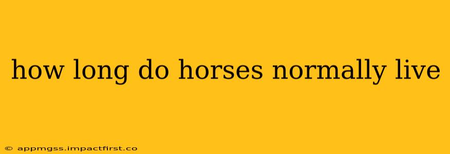 how long do horses normally live