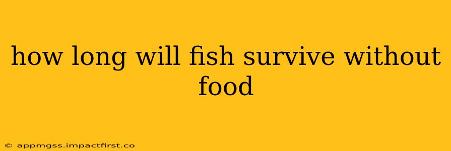 how long will fish survive without food