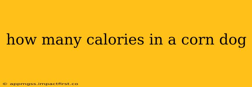 how many calories in a corn dog
